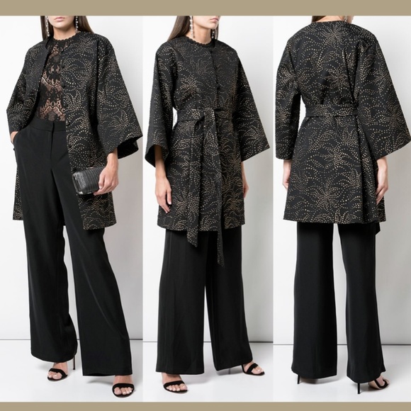 NEW $388 Tadashi Shoji [ XL ] Pollux‎ Droplet Oversized Jacquard Coat - Picture 4 of 16